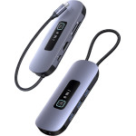 Usams Docking Station US-SJ643, 8 �����, USB-C, 4K, 100W PD, LAN, ���� - (SJ643HUB01)
