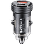 Usams ��������� ����������� US-CC175, Usb & USB-C, 45W, Qc & PD, ������ - (CC175CC01)