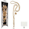 Volte-Tel Neck Strap - ������� ������ ��� ����� White LEATHER-Gold Metal VT431 120cm