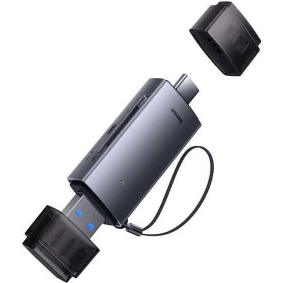 Baseus Lite Series Card Reader USB 3.0 Type-C ��� SD Grey - (WKQX060113)