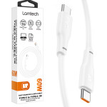 Lamtech Charge And Data Cable TYPE-C To TYPE-C 60W 1M White - (LAM113126)