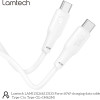 Lamtech Charge And Data Cable TYPE-C To TYPE-C 60W 1M White - (LAM113126)