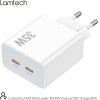 Lamtech Dual TYPE-C Fast Charger PD35W White - (LAM113096)