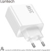 Lamtech Dual TYPE-C Fast Charger PD35W White - (LAM113096)