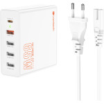 Lamtech Gan Fast Charger 1xTYPE-C & 4xQC3.0 65W & Eu Cable 1.5M - (LAM113409)