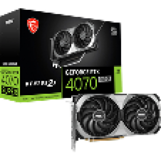 MSI Vga PCI-E Nvidia Gf Rtx 4070 Super 12G Ventus 2X OC, 12GB/192BIT, GDDR6X, HDMI/3x Display PORT, Dual FAN, 2 Slot FANSINK, 3YW. - (912-V513-658)