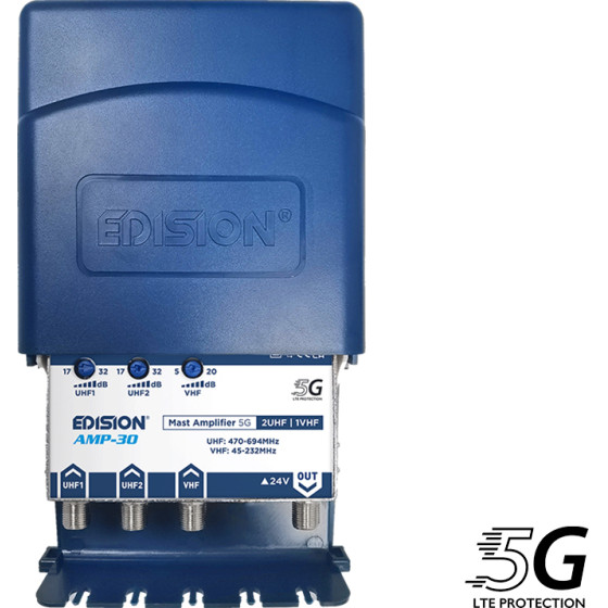 Edision ��������� ����� AMP-30 5G 2UHf 1VHf 17-32db 24V