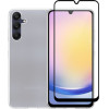 Vivid Set Gelly Case + Full Face Tempered Glass Samsung Galaxy A25 Black - (VIGELLY342GLASSBK)