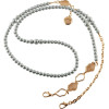 Volte-Tel Neck Strap - ������� ������ ��� ����� White Pearls With Gold Chain VT426 130cm