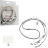 Volte-Tel Neck Strap - ������� ������ ��� ����� White Pearls With Silver Chain VT427 130cm