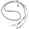 Volte-Tel Neck Strap - ������� ������ ��� ����� White Pearls With Silver Chain VT427 130cm