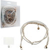 Volte-Tel Neck Strap - ������� ������ ��� ����� White Pearls With White LEATHER-Gold Metal VT425 120cm