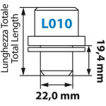 Lampa ��������� ��������� 14x1,50 19,44/42,6mm (22) ���� �� ������ L010 - (MG21157SU)