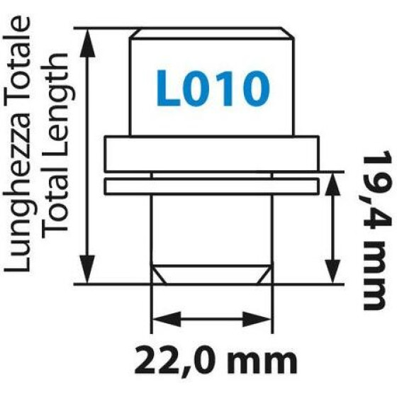 Lampa ��������� ��������� 14x1,50 19,44/42,6mm (22) ���� �� ������ L010 - (MG21157SU)