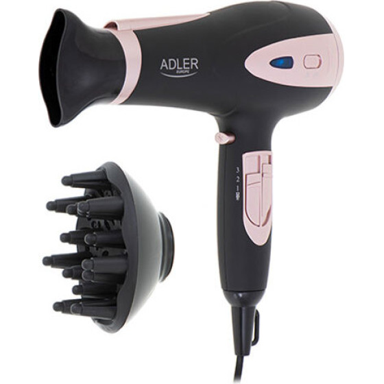 Adler 2200W Ion Dryer & Diffuser Black - (AD2248B)