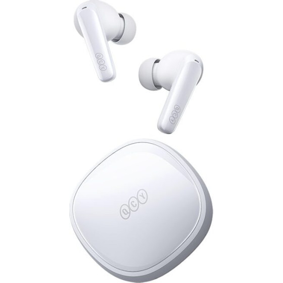 QCY T13X Tws White - 30 Hour Battery - True Wireless in-Ear Earbuds - Quick Charge 380mAh - (6957141408506)