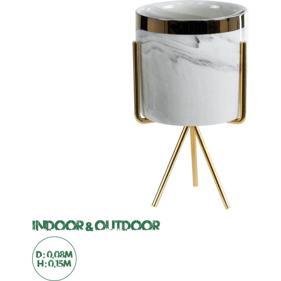 GloboStar Artificial Garden Alaska ������������ �������� ����� ������� - Flower Pot ����� �� ����� ��������� ���� ��� ������ ������������ �8 x �15cm - (20565)