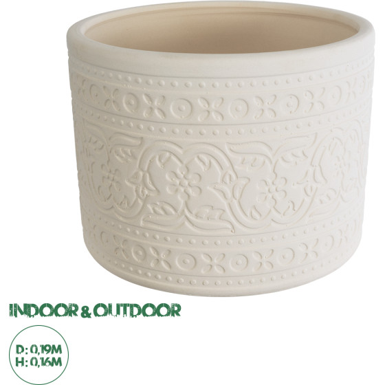 GloboStar Artificial Garden Beratan ������������ �������� ����� ������� - Flower Pot ����� �19 x �16cm - (20514)