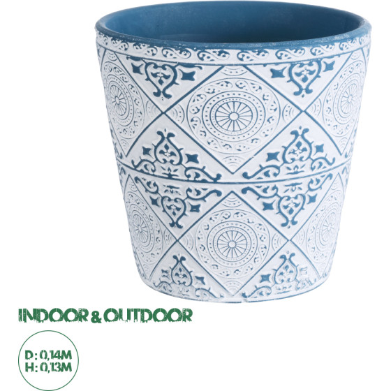 GloboStar Artificial Garden Casablanca ������������ �������� ����� ������� - Flower Pot ����� �� ���� �14 x �13cm - (20517)