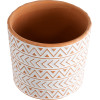 GloboStar Artificial Garden India ������������ �������� ����� ������� - Flower Pot ����� �� ��������� �17.5 x �16.5cm - (20498)
