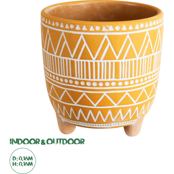 GloboStar Artificial Garden Jaipur ������������ �������� ����� ������� - Flower Pot ��������� �� ����� �16 x �16cm - (20506)