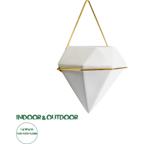 GloboStar Artificial Garden Louvre ������������ �������� ����� ������� - Flower Pot ����� �� ����� �20 x �10.5 x �30cm - (20534)