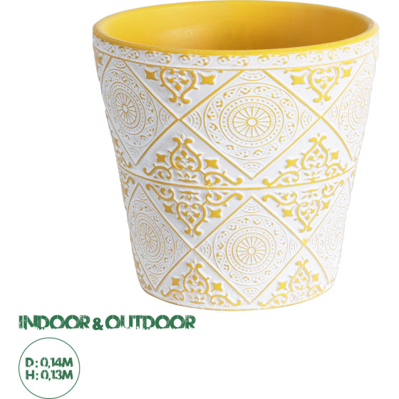 GloboStar Artificial Garden Rabat ������������ �������� ����� ������� - Flower Pot ����� �� ������� �14 x �13cm - (20518)