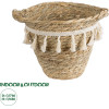 GloboStar Artificial Garden Santorini ������������ ������ ����� ������� - Flower Pot ���� �� ����� �17 x �16cm - (20572)