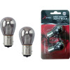 Auto Gs ������ S25 12V 21W BA15S AMBER+Chrome X-Tec - (16166)