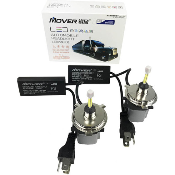Auto Gs ������ Led H4 F3 Samsung 24VOlt 26WAtt 2600lm 6500k 2 ������� - (16876)