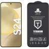 Idol 1991 Tempered Glass Samsung S24 5G 6.2'' 9H 0.25mm Titanium Semi Curved Full Glue Ultra Thin BLACK