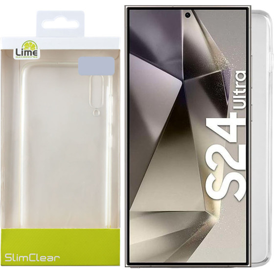 Lime Successories Lime ���� Samsung S24 Ultra 5G 6.8'' Slimclear Premium Tpu Camera Guard �������