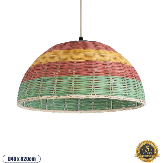 GloboStar Caballeros Boho �������� ��������� ������ �������� 1 x E27 AC220-240V IP20 - �40 x �20cm - ������� �� ������� ��� ������� ������ ������� ������ ������� - 5 ������ ������� - (02060)