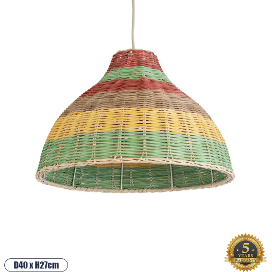 GloboStar Caballeros Boho �������� ��������� ������ �������� 1 x E27 AC220-240V IP20 - �40 x �27cm - ������� �� ������� ��� ���� �� ������� ������ ������� ������ ������� - 5 ������ ������� - (02053)