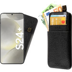 Idol 1991 ���� Samsung S24 Plus 5G 6.7'' ANTI-Rfid Leather Smart Wallet Camera Guard BLACK