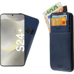 Idol 1991 ���� Samsung S24 Plus 5G 6.7'' ANTI-Rfid Leather Smart Wallet Camera Guard BLUE