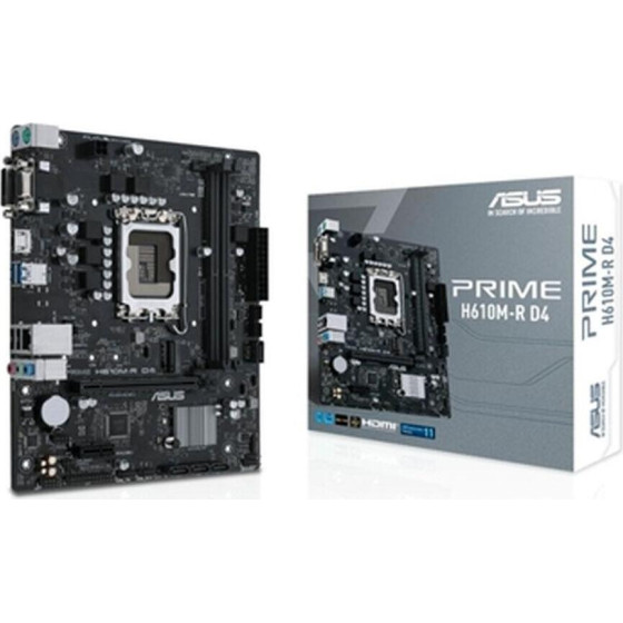 Asus Prime H610M-R D4 Motherboard Micro Atx �� Intel 1700 Socket - (90MB1B40-M0ECY0)