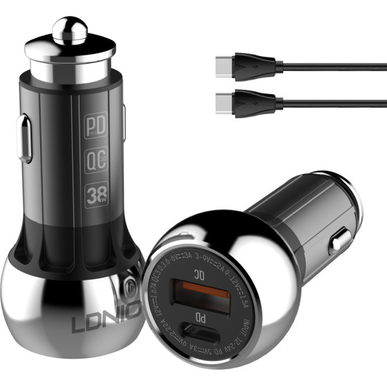 Ldnio ��������� ����������� C1 �� �������, Usb & USB-C, 38W PD, ������