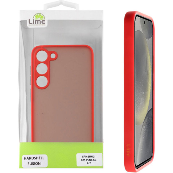 Lime Successories Lime ���� Samsung S24 Plus 5G S926 6.7'' Hardshell Fusion Full Camera Protection Red With Black KEYS