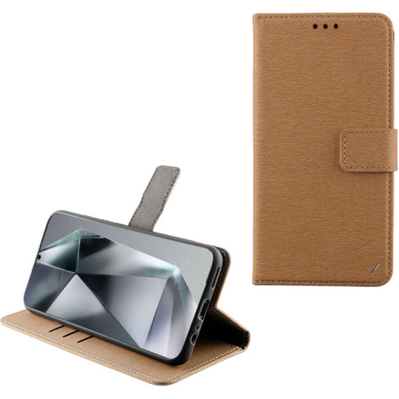 Volte-Tel ���� Samsung S24 Ultra 5G S928 6.8'' Allure Magnet Book Stand Clip GOLD