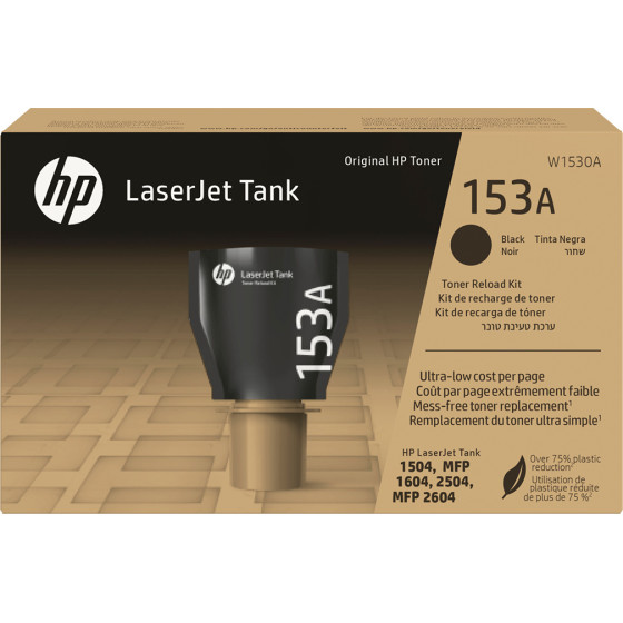 HP 153A Black Original Laserjet Tank Toner Reload Kit - (W1530A)