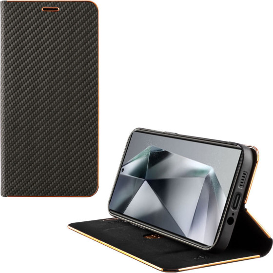 Idol 1991 ���� Samsung S24 Ultra 5G S928 6.8'' Elite Pro ANTI-Rfid Book Stand BLACK
