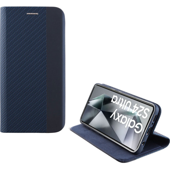 Idol 1991 ���� Samsung S24 Ultra 5G S928 6.8'' Elite ANTI-Rfid Book Stand BLUE