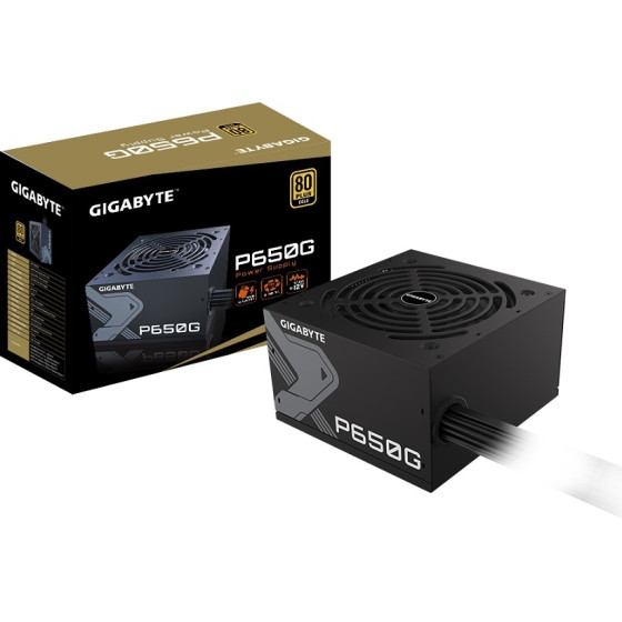 Gigabyte Power Supply 650W 80+Plus Gold Main Japanese Capacitors - (GP-P650G)