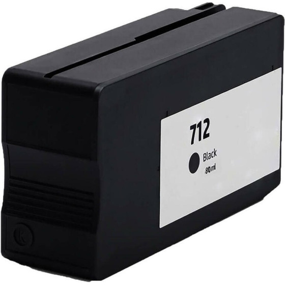 Ink Cartridge Black Replaces Hp 3ED71A, 712B OEM - (712BHY_IC)