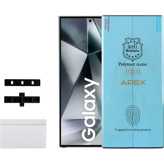 Idol 1991 Apex Polymer Nanotech Film Samsung S24 Ultra 5G S928 6.8'' Finger Unlock Full Cover With Installation KIT