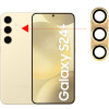 Volte-Tel Camera Glass Cover Samsung S24 5G 6.2'' 9H 0.30MM 3D ALUMINIUM-Electroplating Frame YELLOW