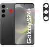 Volte-Tel Camera Glass Cover Samsung S24 Plus 5G S926 6.7'' 9H 0.30MM 3D ALUMINIUM-Electroplating Frame SILVER
