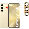 Volte-Tel Camera Glass Cover Samsung S24 Plus 5G S926 6.7'' 9H 0.30MM 3D ALUMINIUM-Electroplating Frame YELLOW
