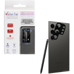 Volte-Tel Camera Glass Cover Samsung S24 Ultra 5G S928 6.8'' 9H 0.30MM 3D ALUMINIUM-Electroplating Frame BLACK
